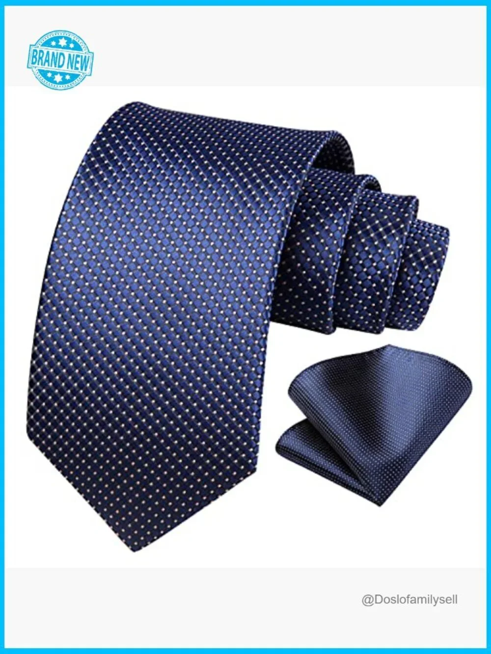 Silk Extra Long Tie Pocket Square Set Classic Plaid Checkered Formal Business